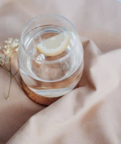 Linda McGill Image of a glass of lemon water